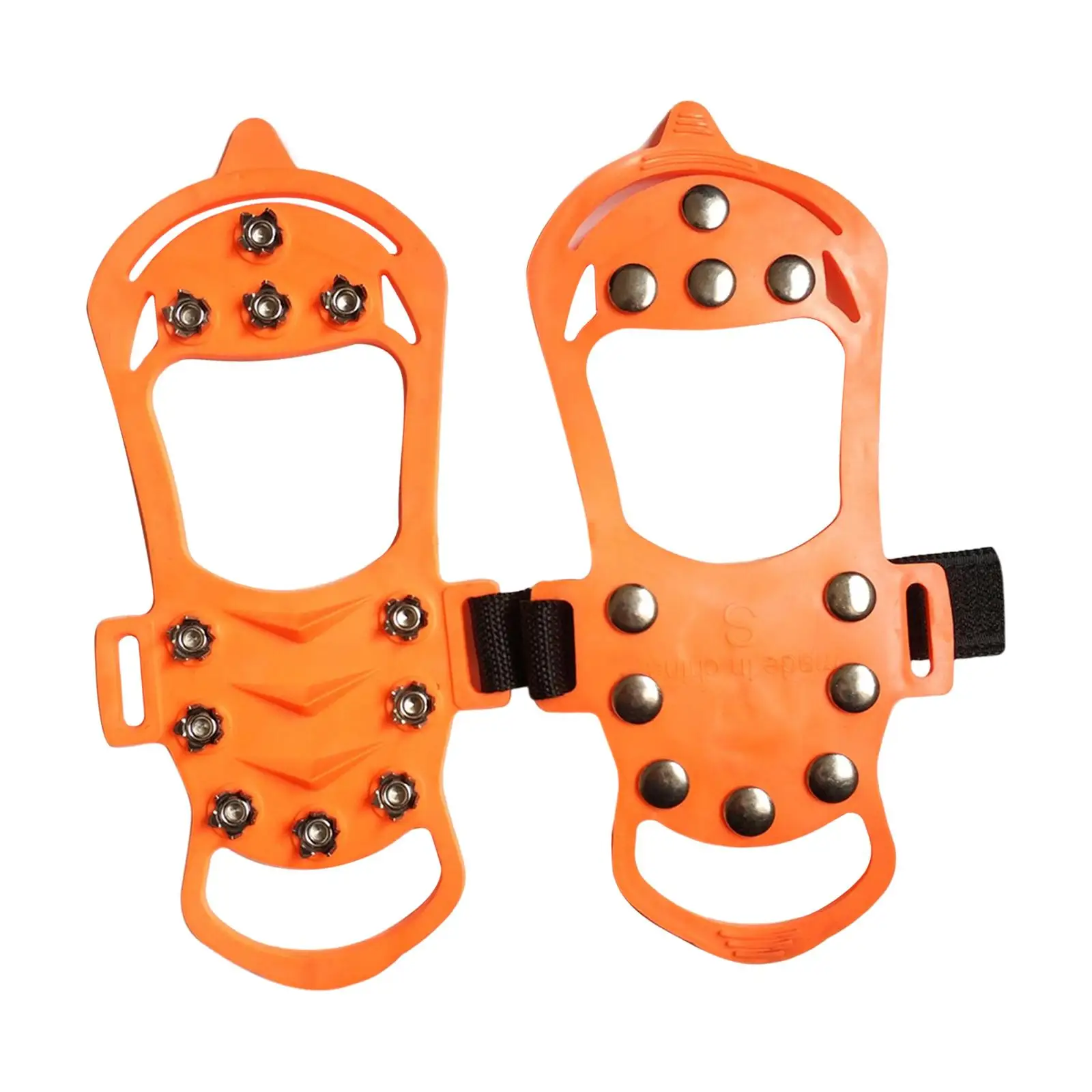 Non Slip 11 Spikes Crampons Easy wearing Ice Snow Grips for Winter Hiking