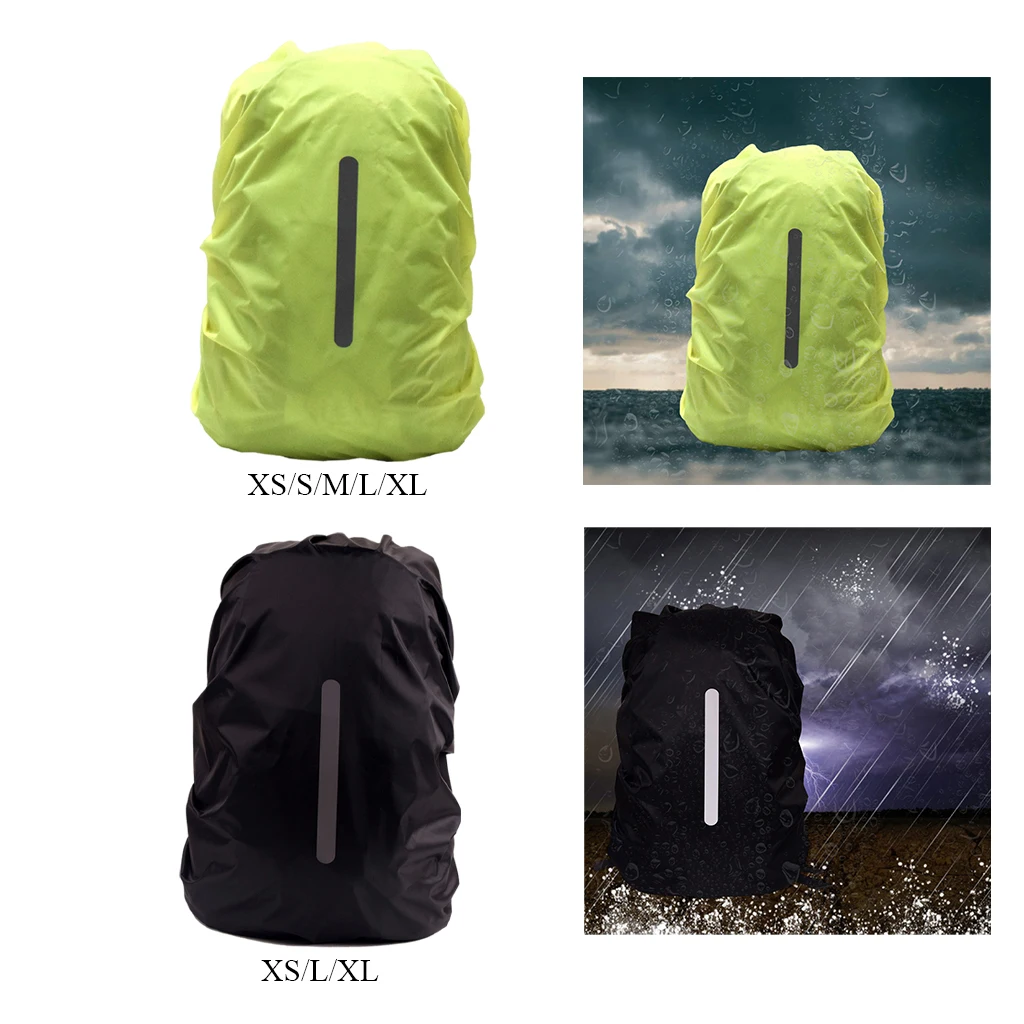 Backpack Rain Cover Safe Dustproof 8-70L Reflective Rainproof for Camping