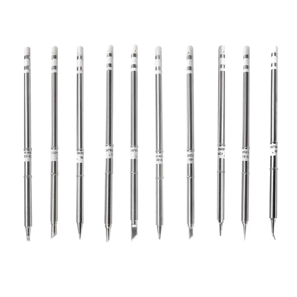 10 Piece  Soldering Iron Tip Replacement for T12 Mini Portable Outdoor Soldering Iron Kit