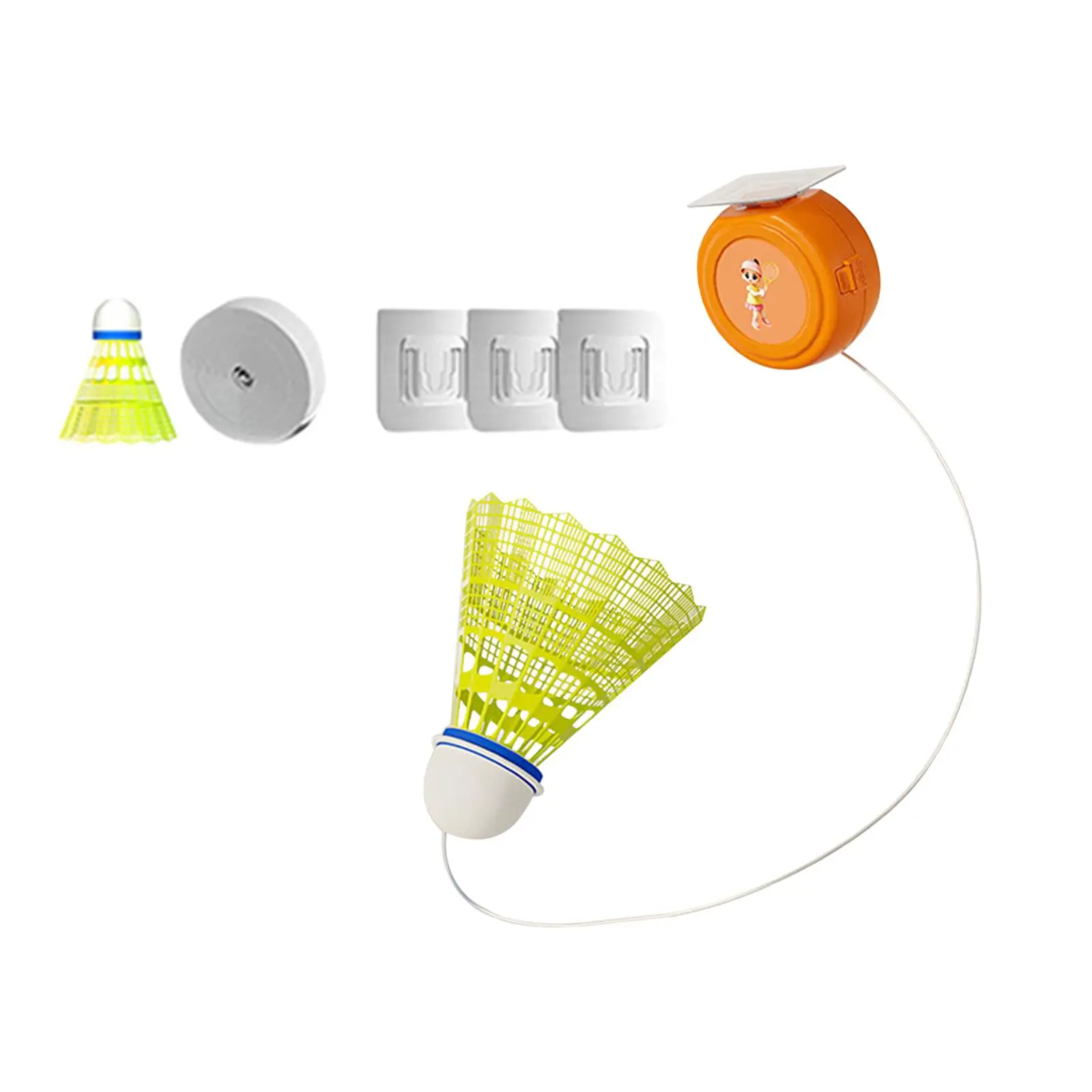 Badminton Solo Trainer, Badminton Training Device with Shuttlecock, Adjustable