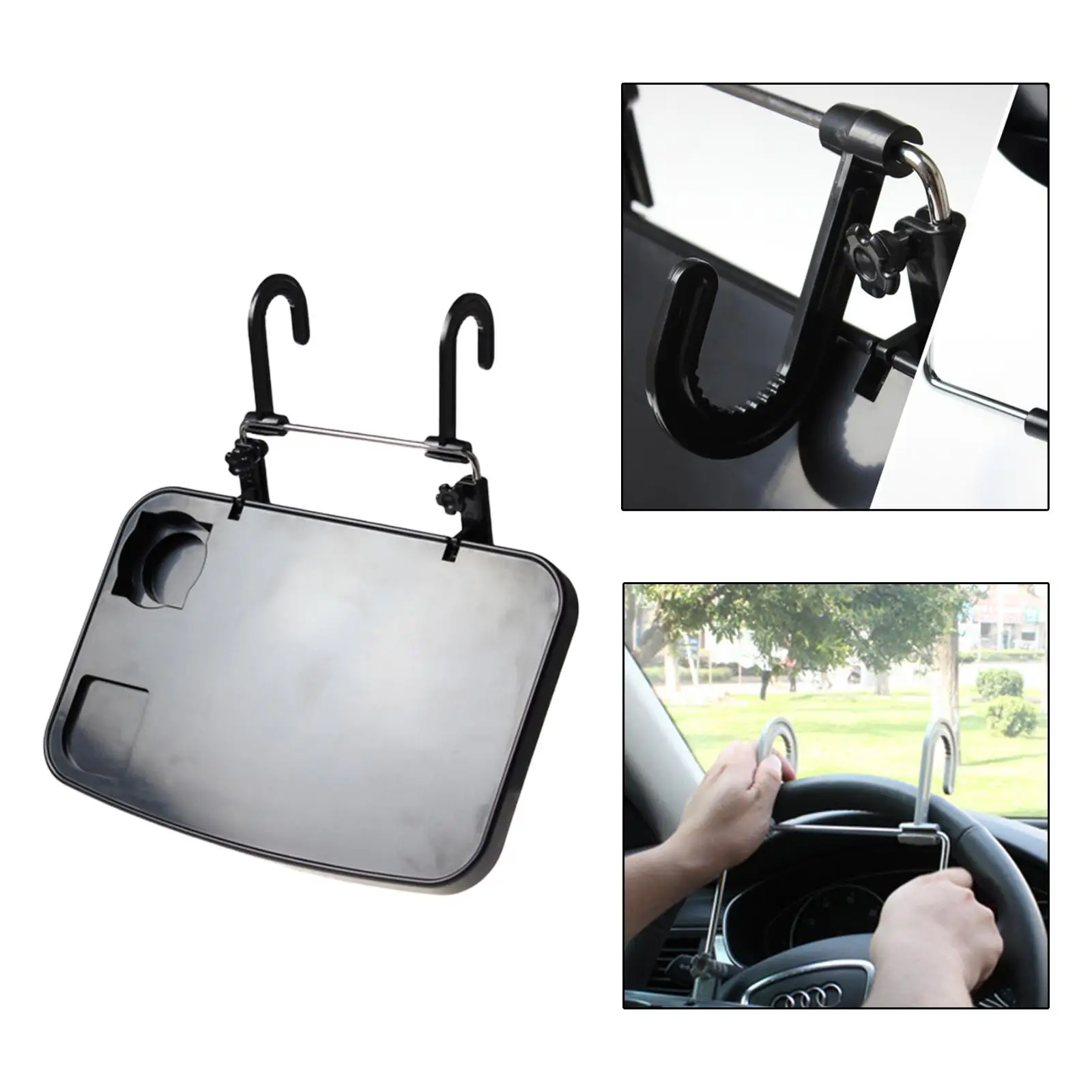 Car Computer Rack Foldable Food Drink Hanging Car Steering Laptop for Kids Travel