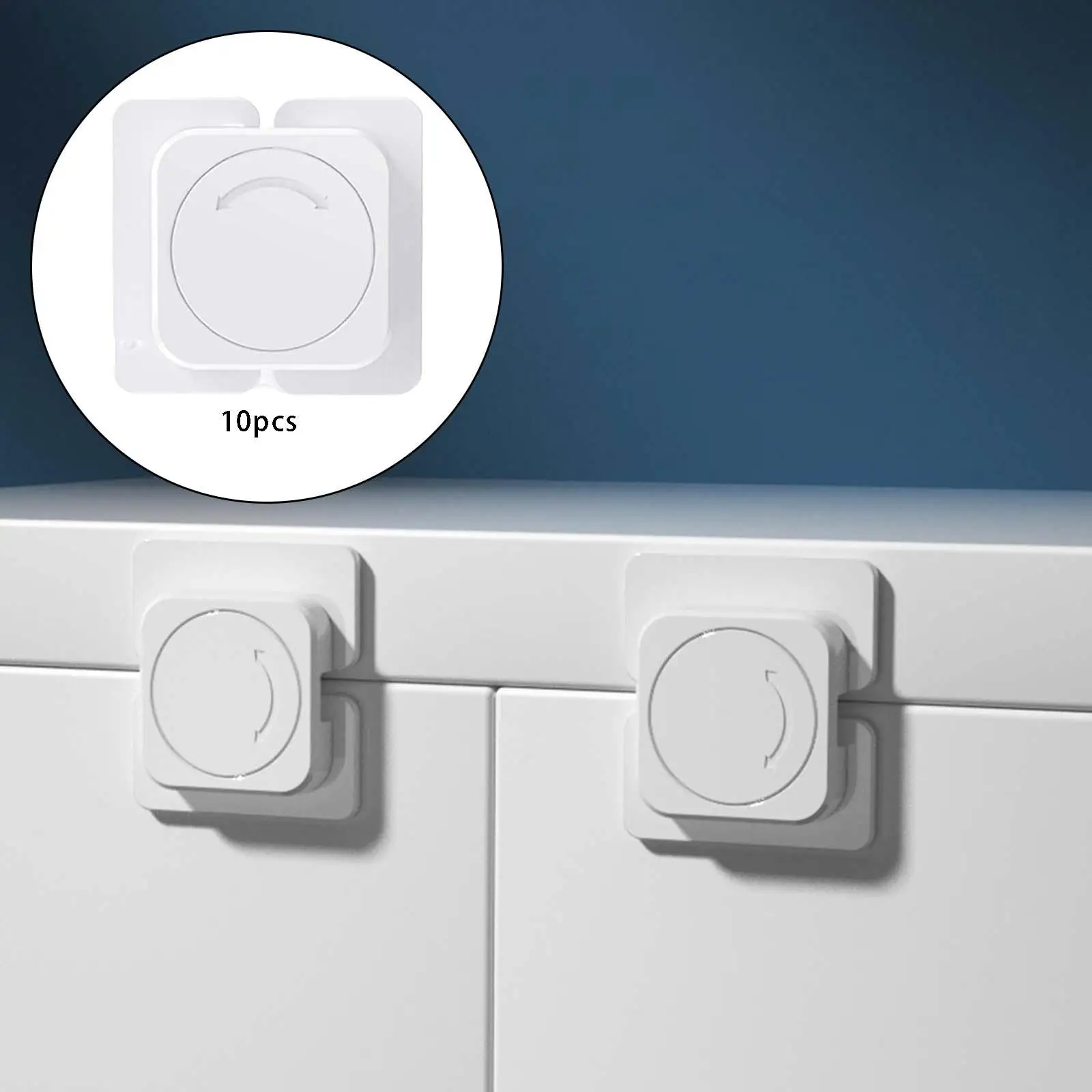 10Pcs Reusable Doors Locks Safety Rotary Locks for Cupboard Cabinet Freezer