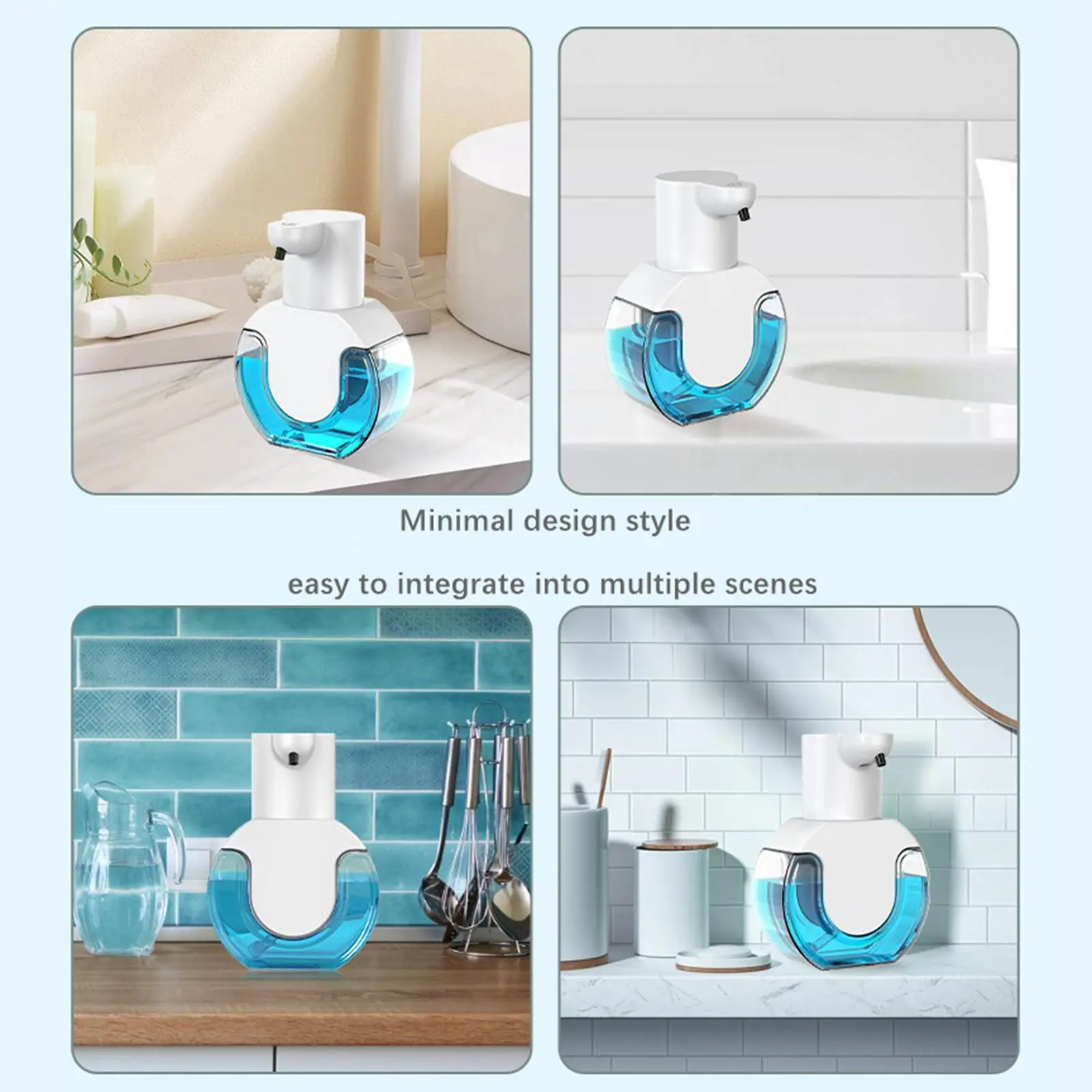 Foam Soap Dispenser Rechargeable Adjustable Hand Wash Machine for Restaurant