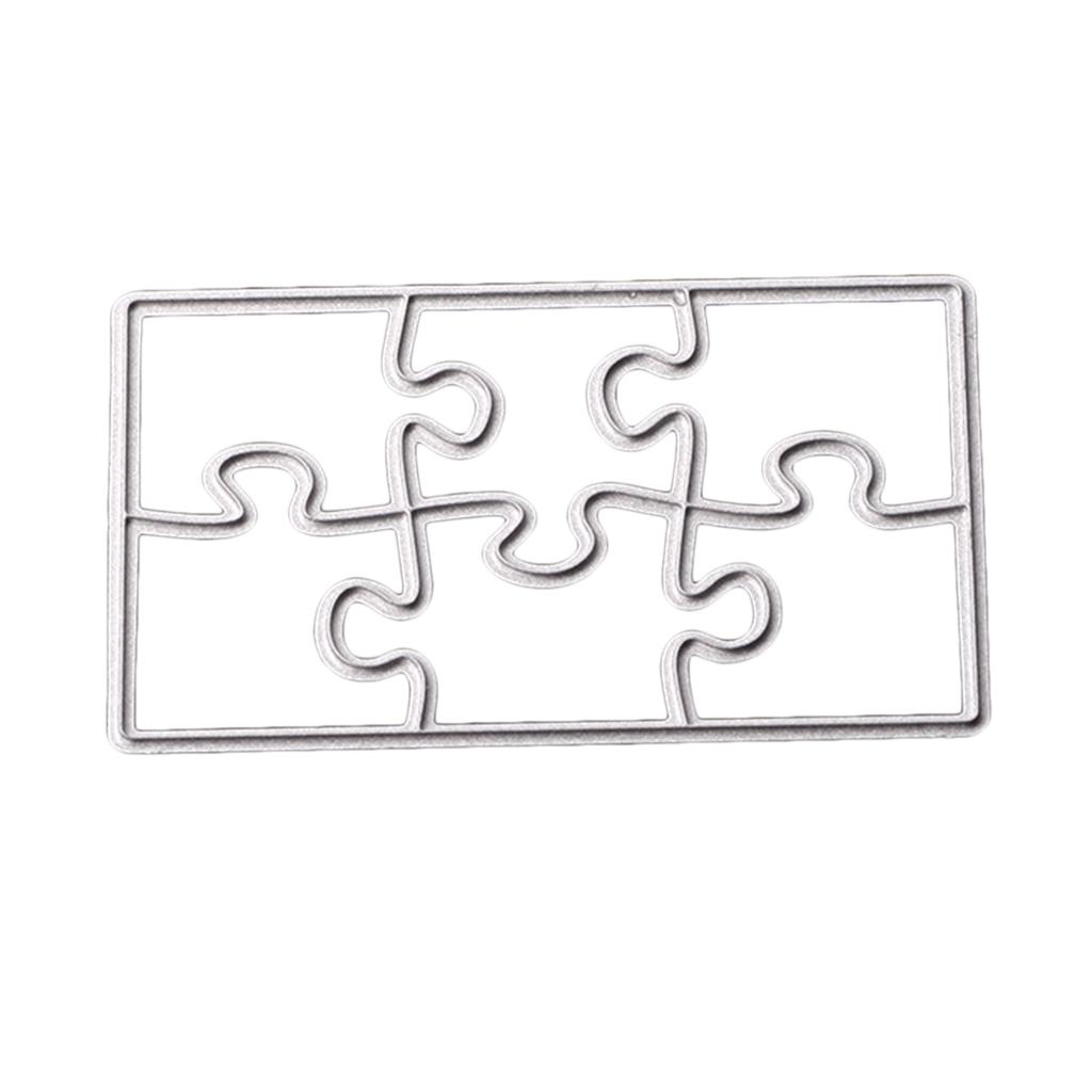 Metal Cutting Die Rectangle Puzzle Jigsaw Cut Dies Stencils for DIY Scrapbooking Paper Embossing Decoration