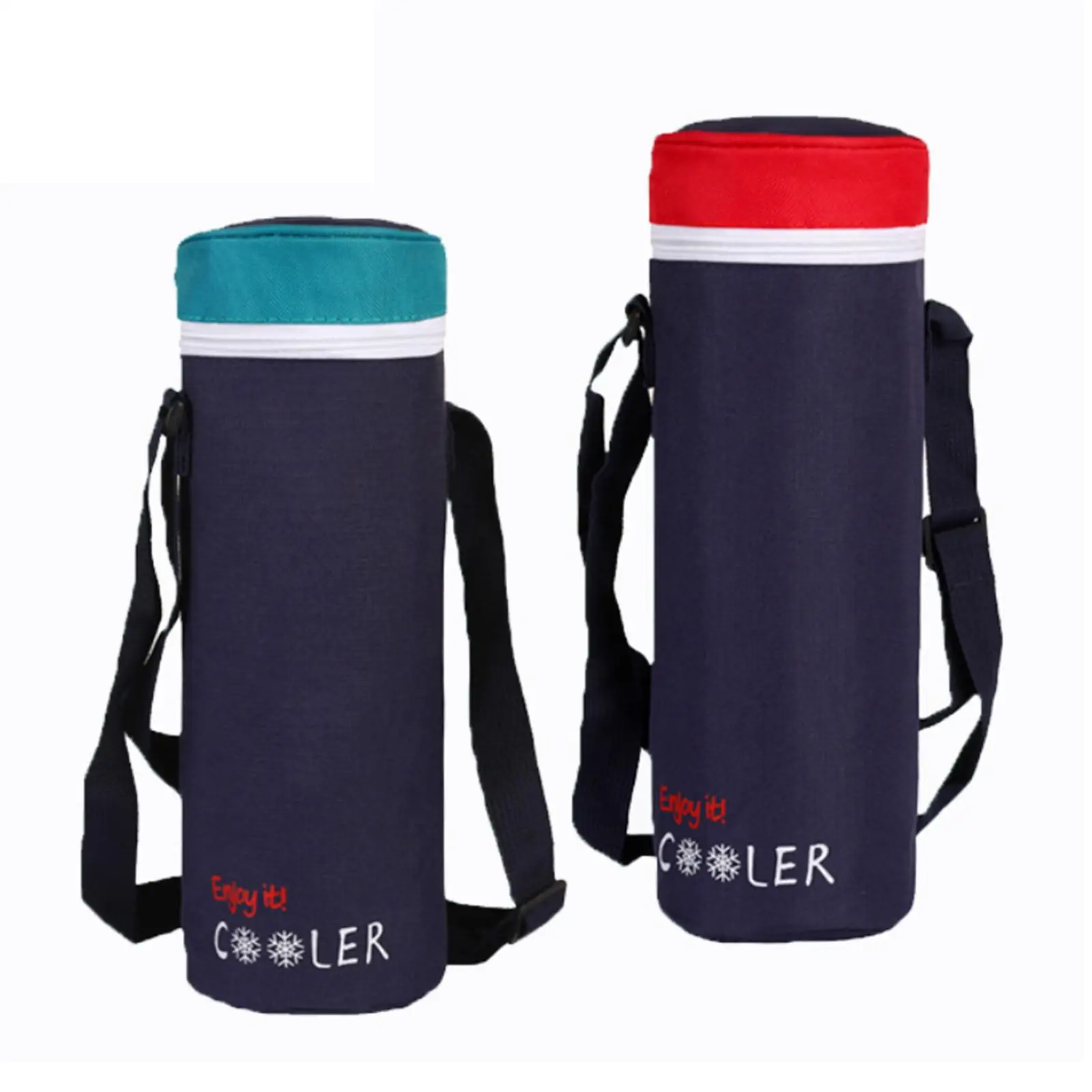 Cooler Bag Insulated Water Bottle Carrier Bag, with Adjustable Strap Bottle Sleeve Cover Waterproof Drink Tote Bag for Travel