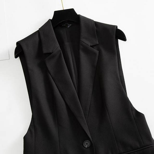 Gilet Sans Manches Femme Polyester | Style Bureau Décontracté | Col V | Fermeture Boutonnée | Toutes Saisons