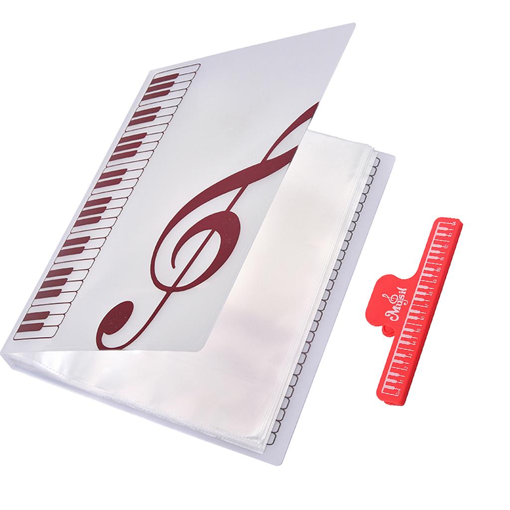 Durable Sheet Music Folder Files Papers Documents Storage 23.5x2.6x30.6cm A4 40, with Clip