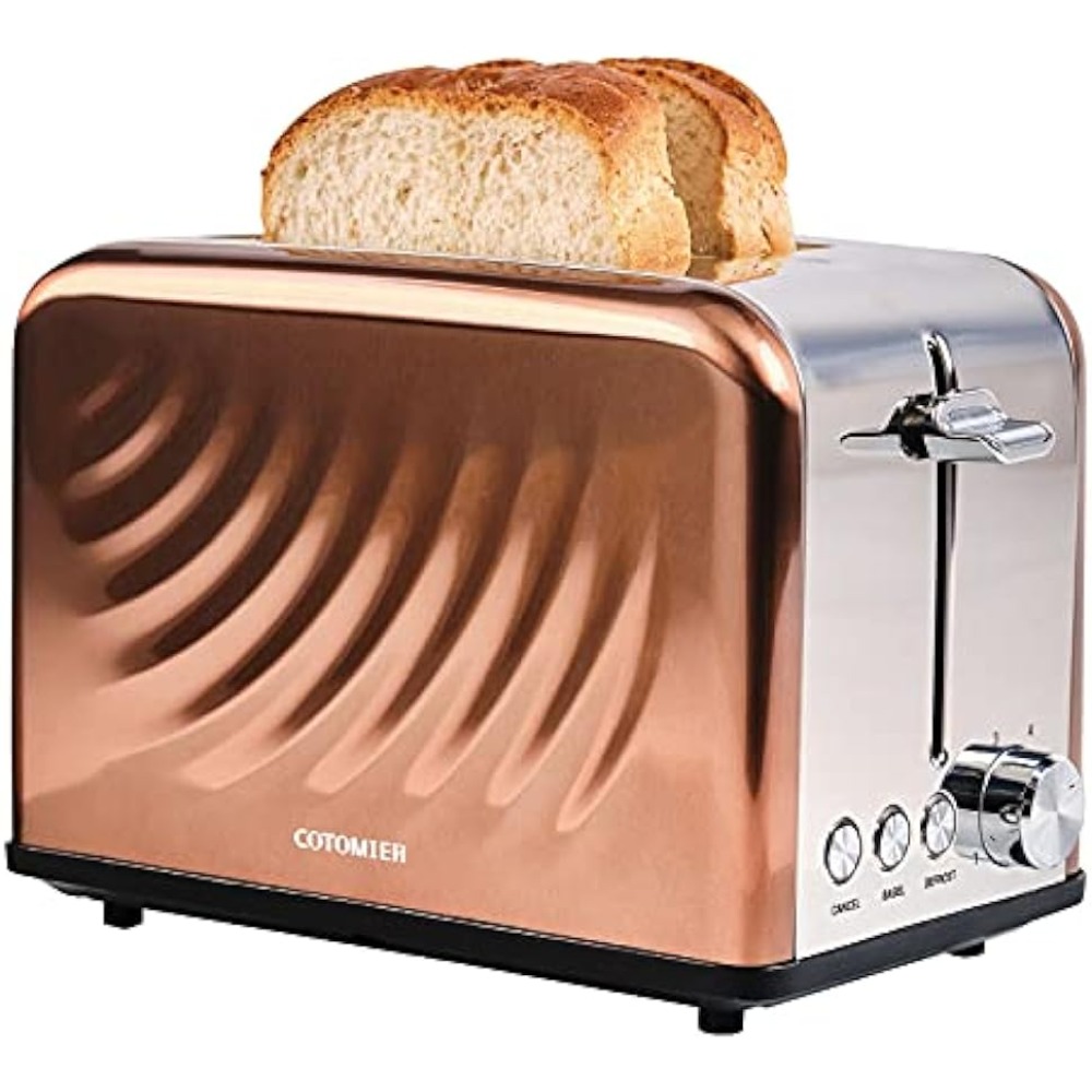 Title 1, Toaster 2 Slice,Retro Cream White Stainless Ste...