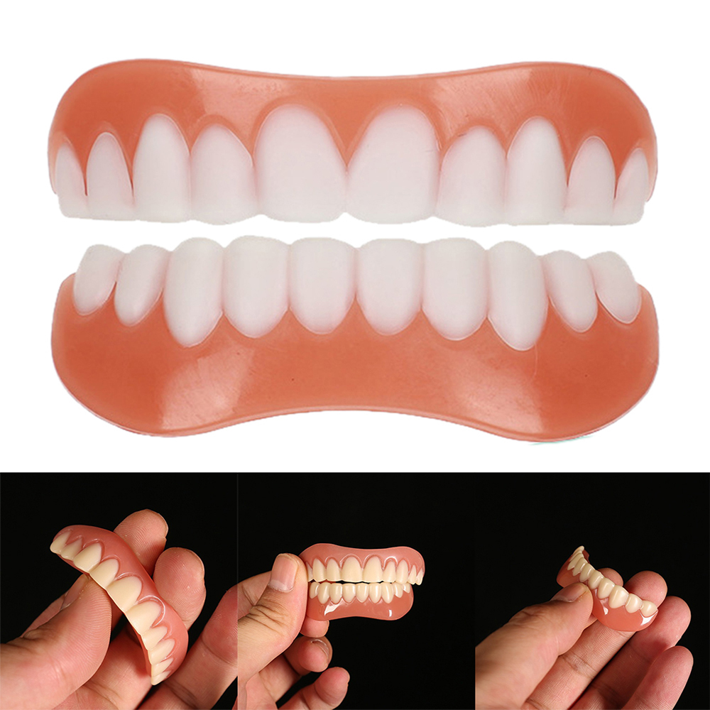 Best of Silicone False Teeth Upper Lower Veneers Perfect Laugh Veneers Dentures Paste Fake Teeth Braces Dental Products Oral Care Reviews & Tips - Image 6