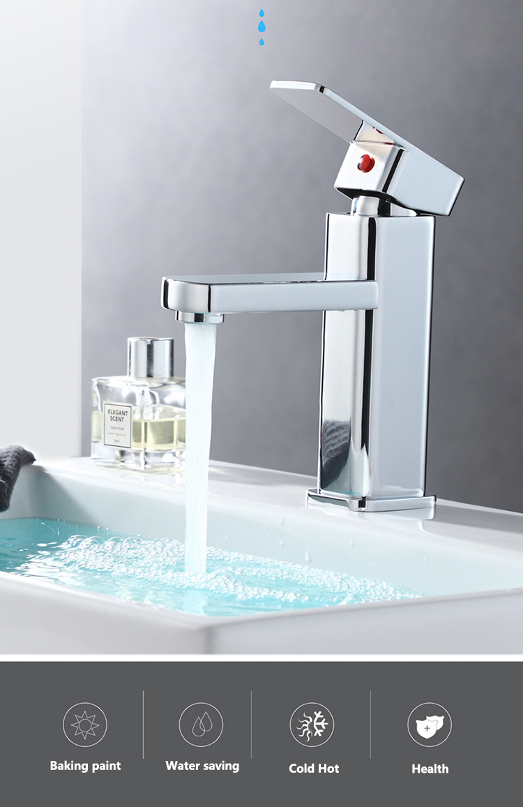 Title 1, Bathroom Sink Hot & Cold Mixer Faucet Basin Fau...