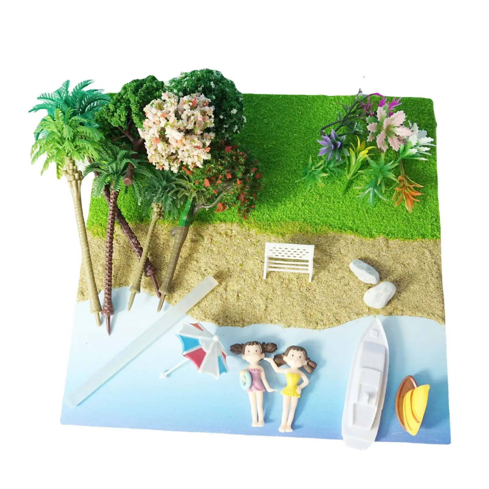beach scenes Model Layout kits Simulation with Accessories beach scenes Model Display for Desk Hand On Ability Railroad Layouts
