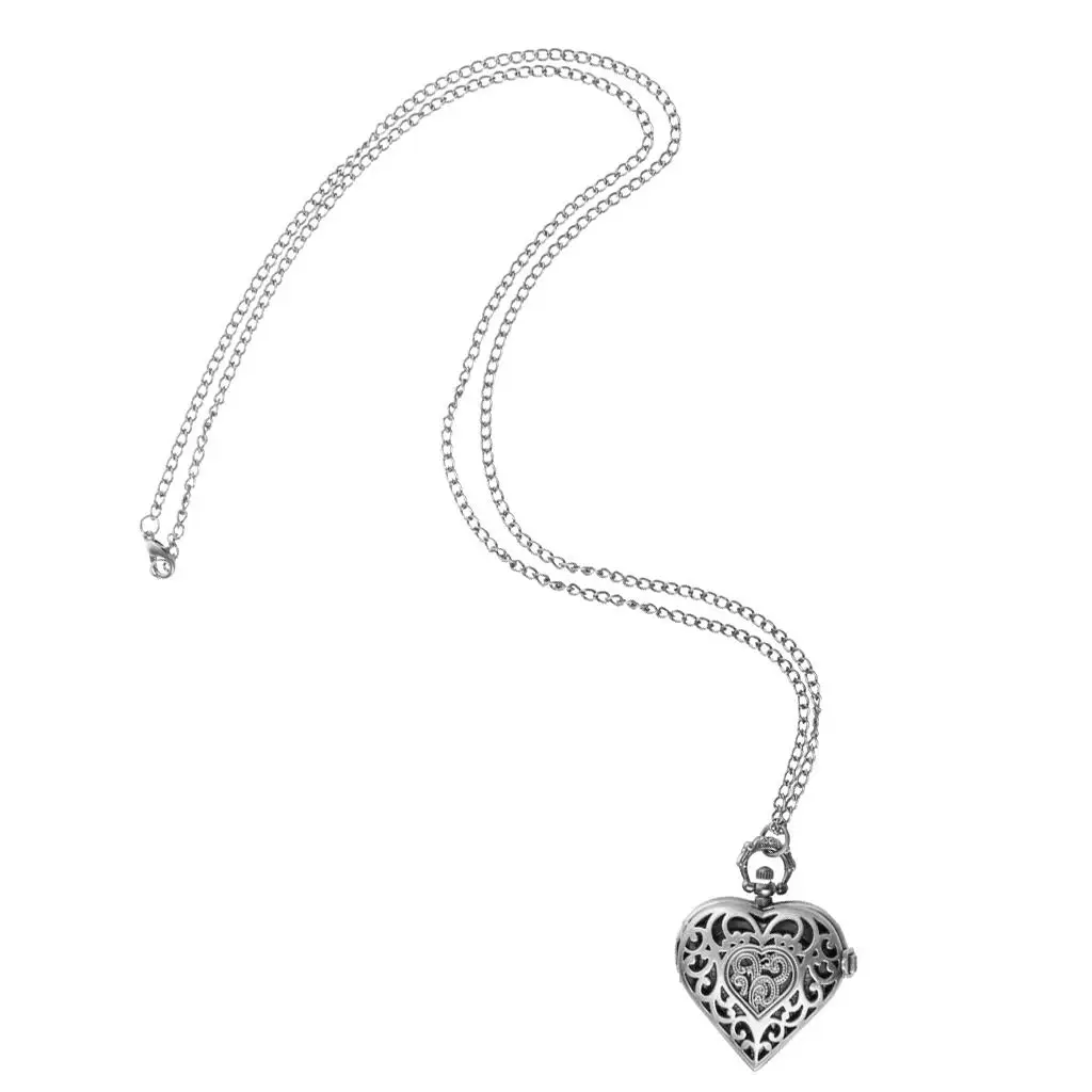  Steampunk HEART Locket Pendant Pocket Watch  Ladeis Necklace