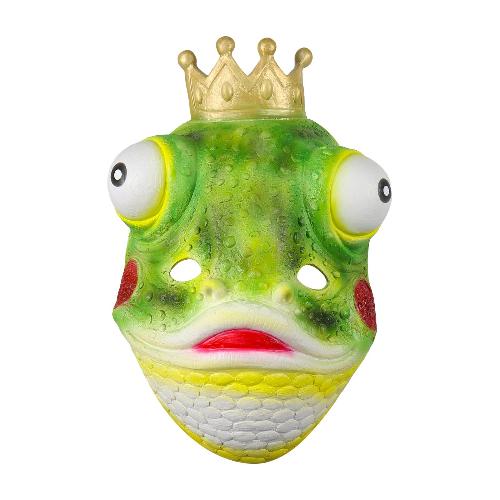 Frog  Mask Role Play Costume Props Face Cover Novelty Full Face Mask Frog Mask for Prom Festival Birthday Party Night Club