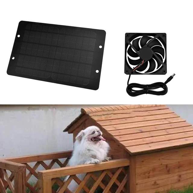 Weatherproof Solar Powered Panel Fan Air Ventilation 10W Portable for Dog  House Chicken Coops Shed Roofs Greenhouse Window - AliExpress