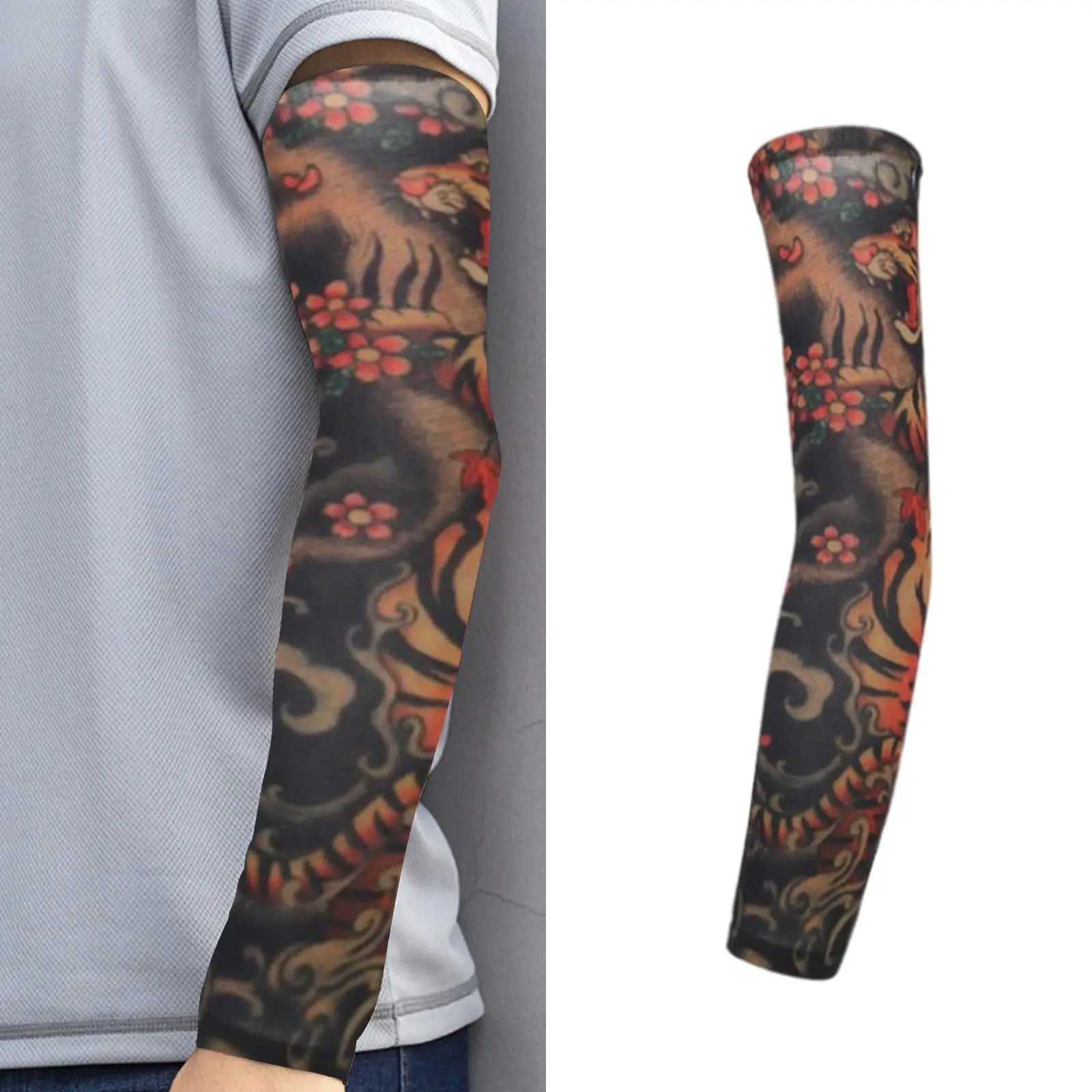 1x Arm Sleeves Sun UV Protection,Arm Cover , Seamless Art Arm Stockings Tattoo