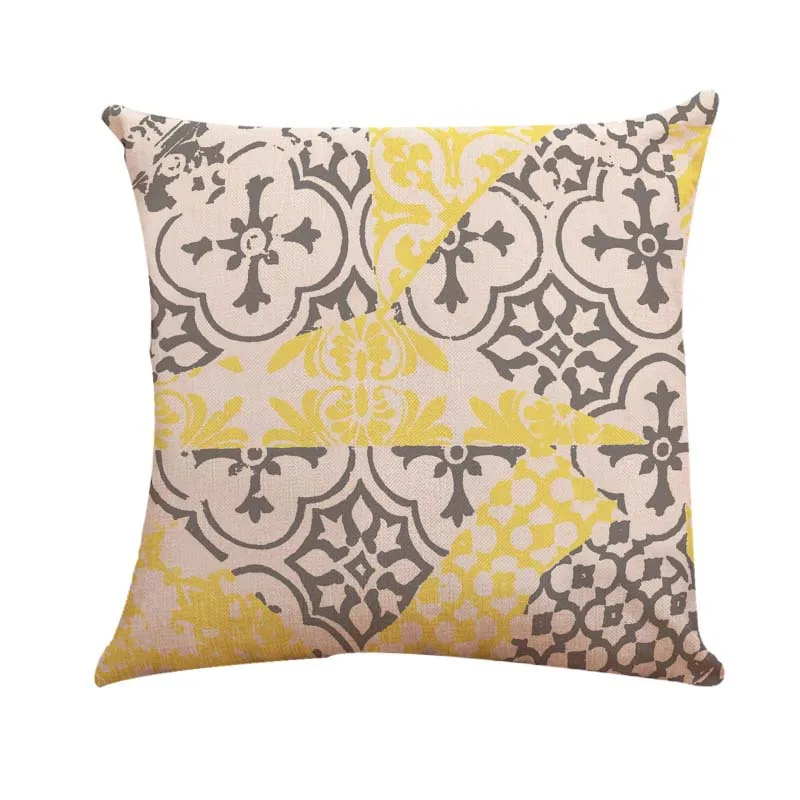 Nordic Simple Geometry Fireworks Leaves Series Linen Pillow Covers Car Sofa Cushions Lumbar Pillow  Chair Cushion  Cute Pillow