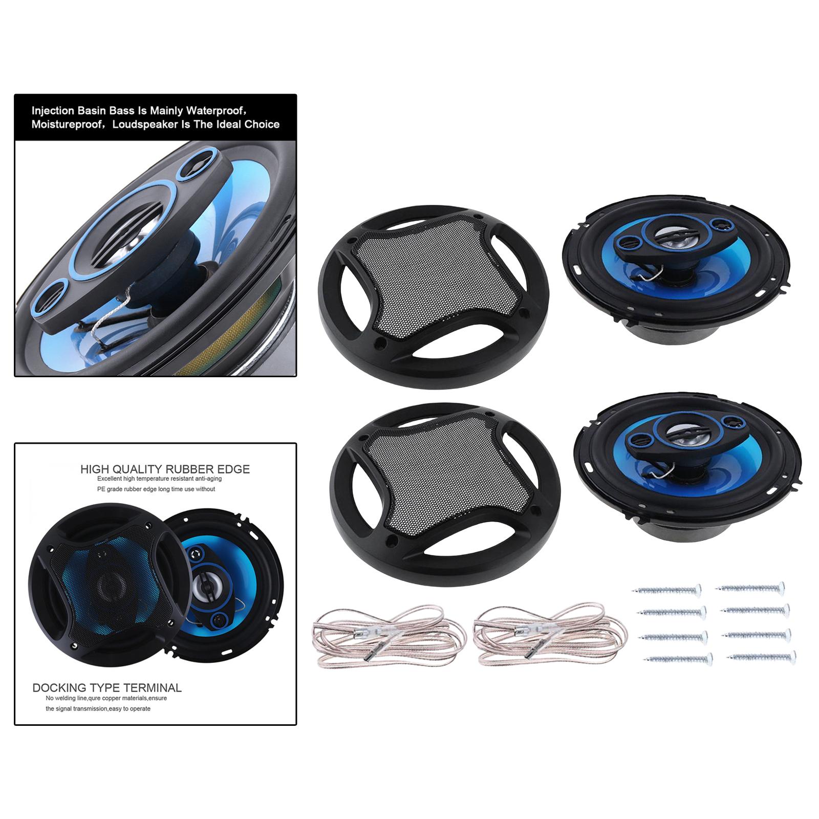 2Pieces Coaxial Speakers Moisture Proof Universal Stereo Vehicle Speaker Home