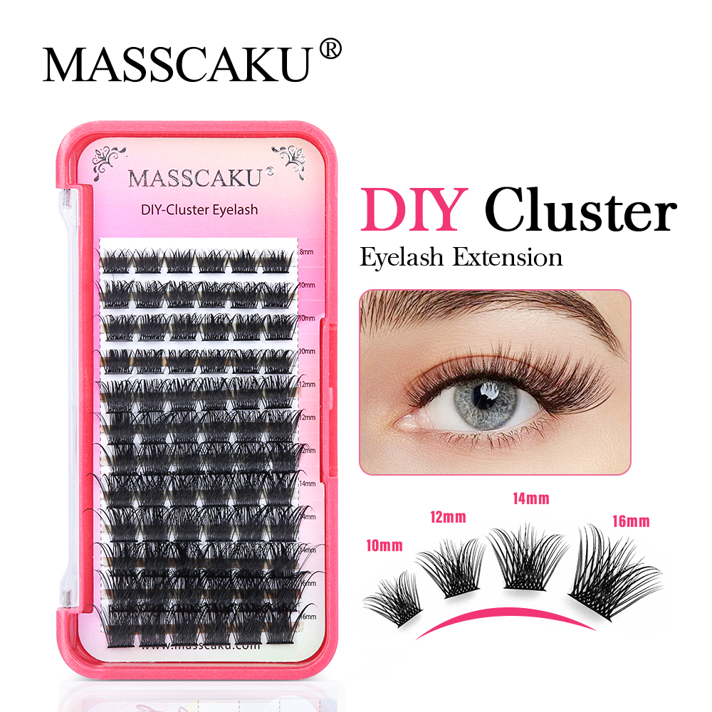 Best of MASSCAKU 12Lines DIY Clusters Premade Fans Lashes Extensions Natural Soft Individual Segmented Eyelashes Bundles Makeup Cilia Reviews & Tips