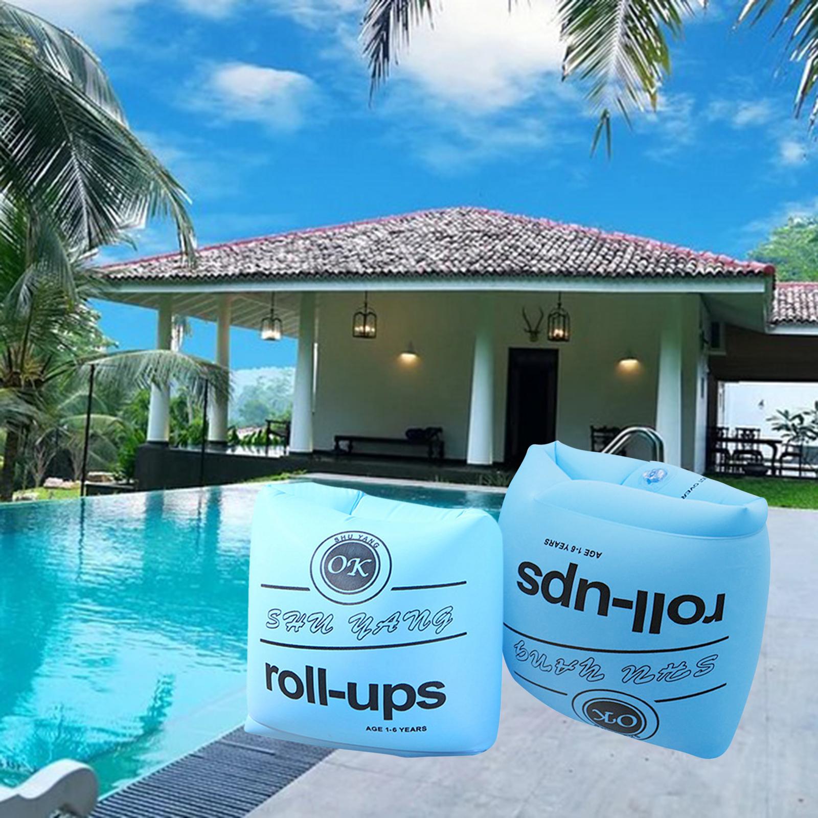 PVC Inflatable Swimming Rings Tube Armlets Kids Adult Tube Arm Bands Floater Ring Safety Sleeves for Water Sports Swimming Pool