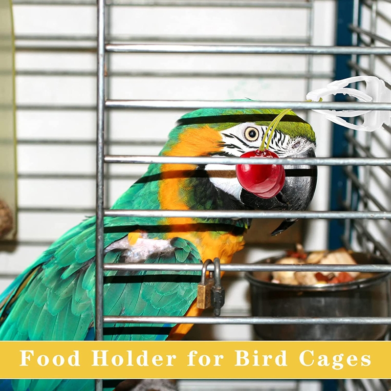 Title 10, 3 Pieces Bird Treat Holder Food Clips Cage Plas...