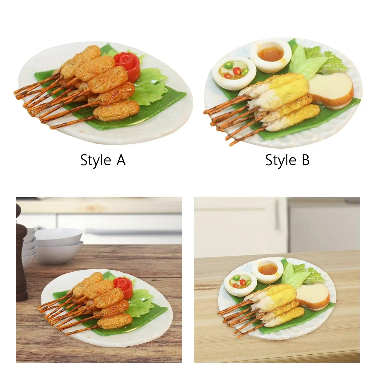 Miniature Food Grill Plate Doll House Kitchen Supplies Furniture Scenery Life Scene 1:12 Simulation Decor