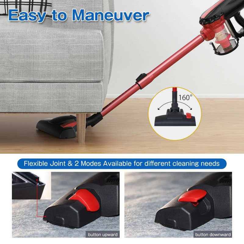 Home/Appliances, MOOSOO 17KPA Corded Vacuum Cleaner, Lightweight Stick