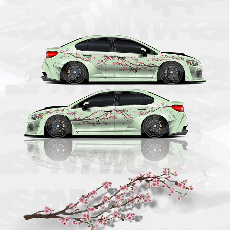 Anime Girls Sticker Sakura Cherry Blossom Livery Japanese Anime Vehicle Livery Large Vehicle 9087