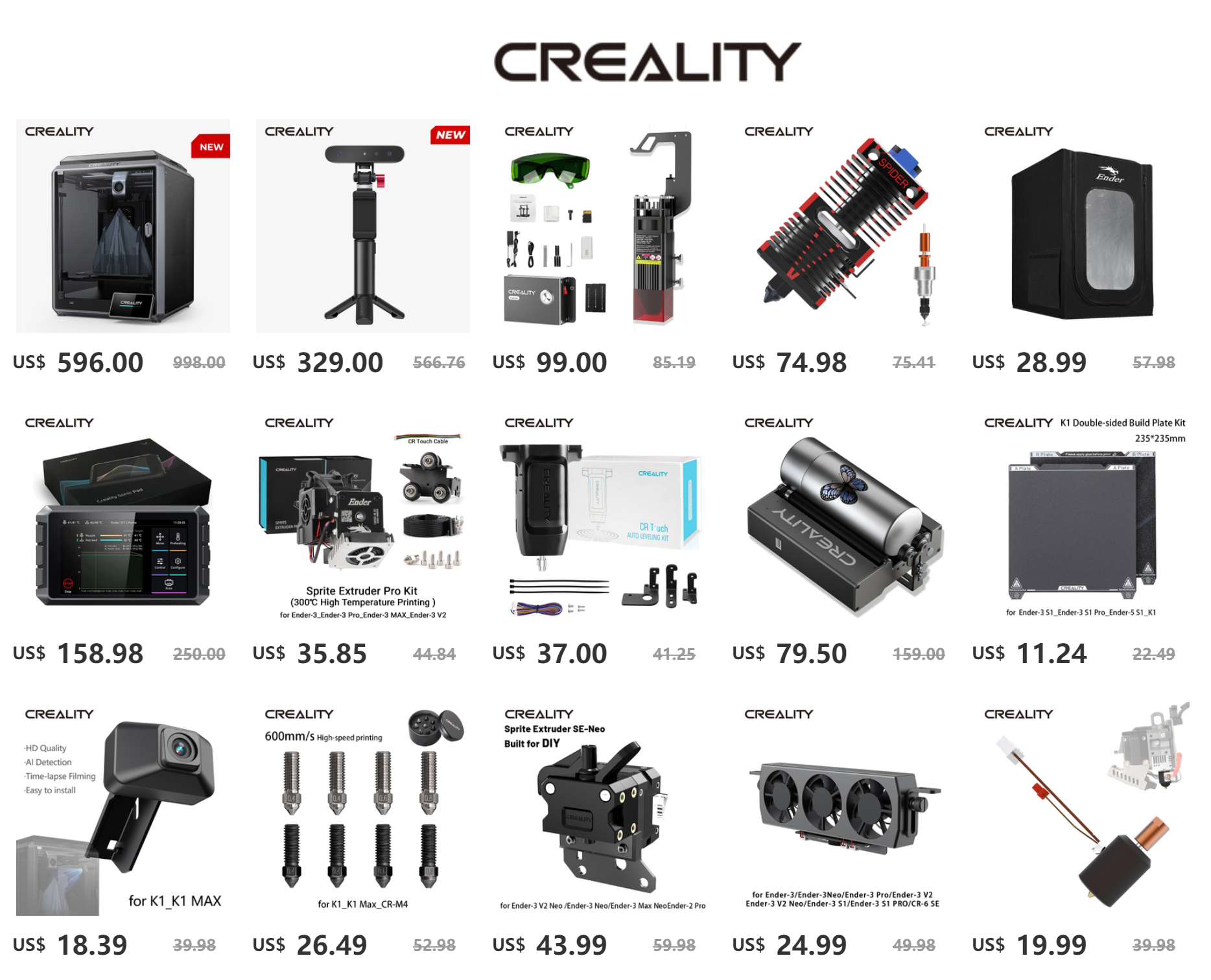 Creality 3D Digital Spool Rack Precisão Pesando