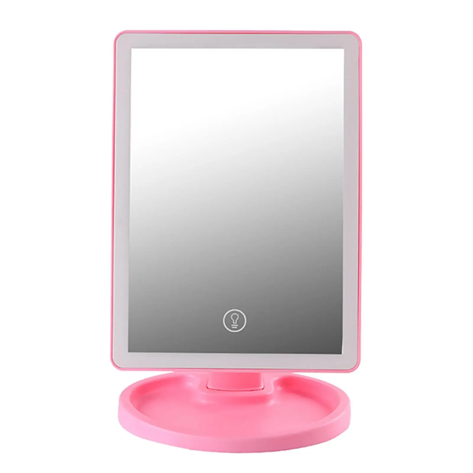 Makeup Mirror with Lights Illuminated Mirror 180 Rotation USB Portable Cosmetic Mirror for Shaving Bathroom Travel Women
