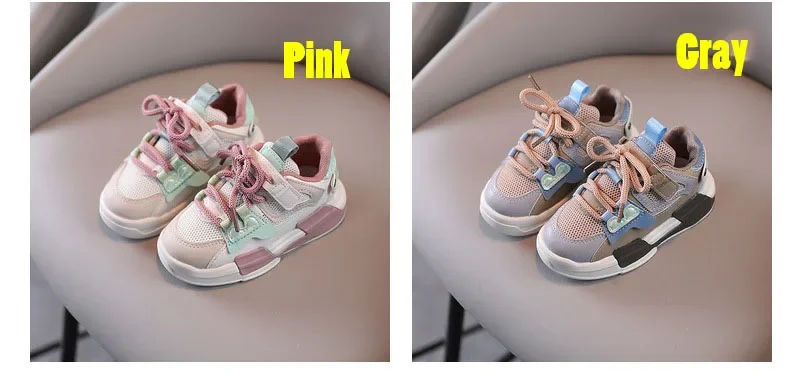 2023 Frühling Kinder Mädchen rosa Schuhe Herbst Mesh atmungsaktive Kinder Turnschuhe für 5-18 Jahre Junge leichte Laufs chuh Walking Soft – Detail 7