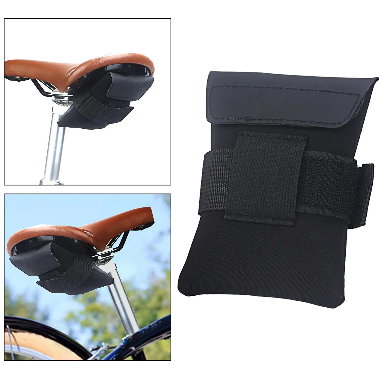 Bicycle Saddle Bag Tire Repair Tools Kit Portable Accessories Foldable Seat Cushion Pouch for MTB Hiking Cycling Road Bike