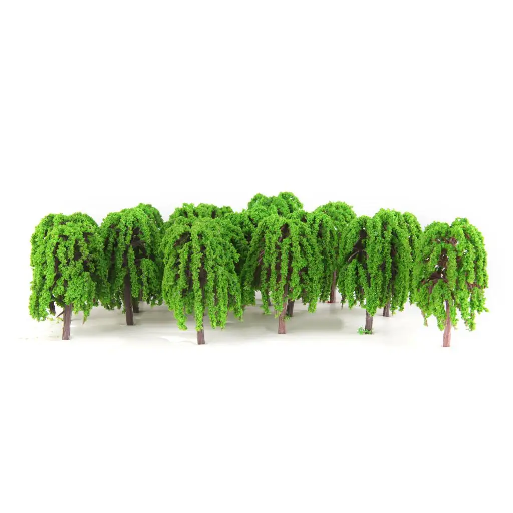 25 Pcs Model Willow Trees Layout Railway Train Diorama Landscape 1: 150 N Scale