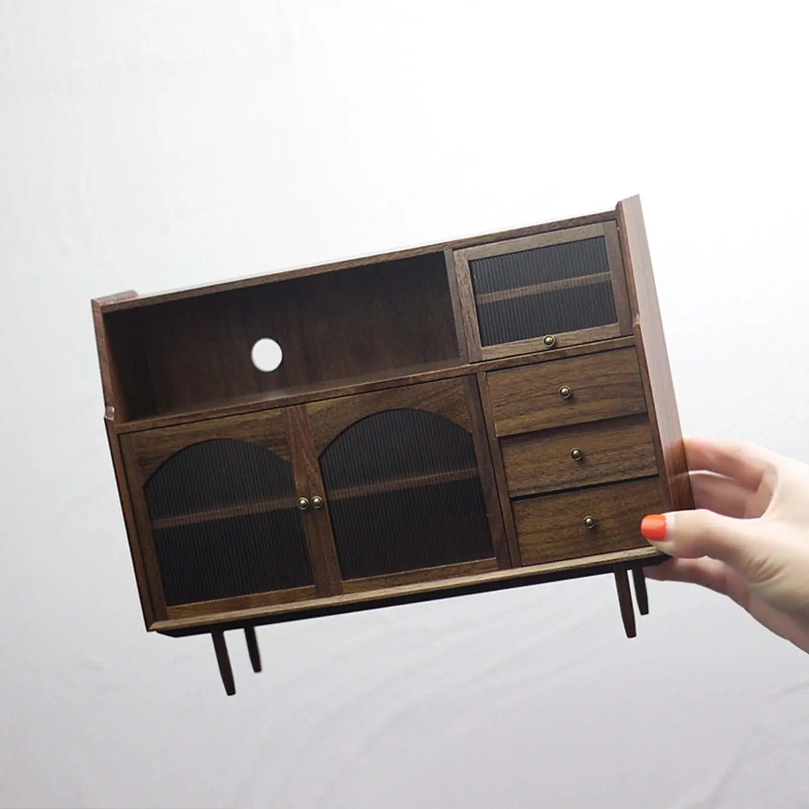 1:12 Miniature Sideboard Cabinet Scene Accessories Miniature Dollhouse Decoration Accessories Closet for Kitchen Decoration