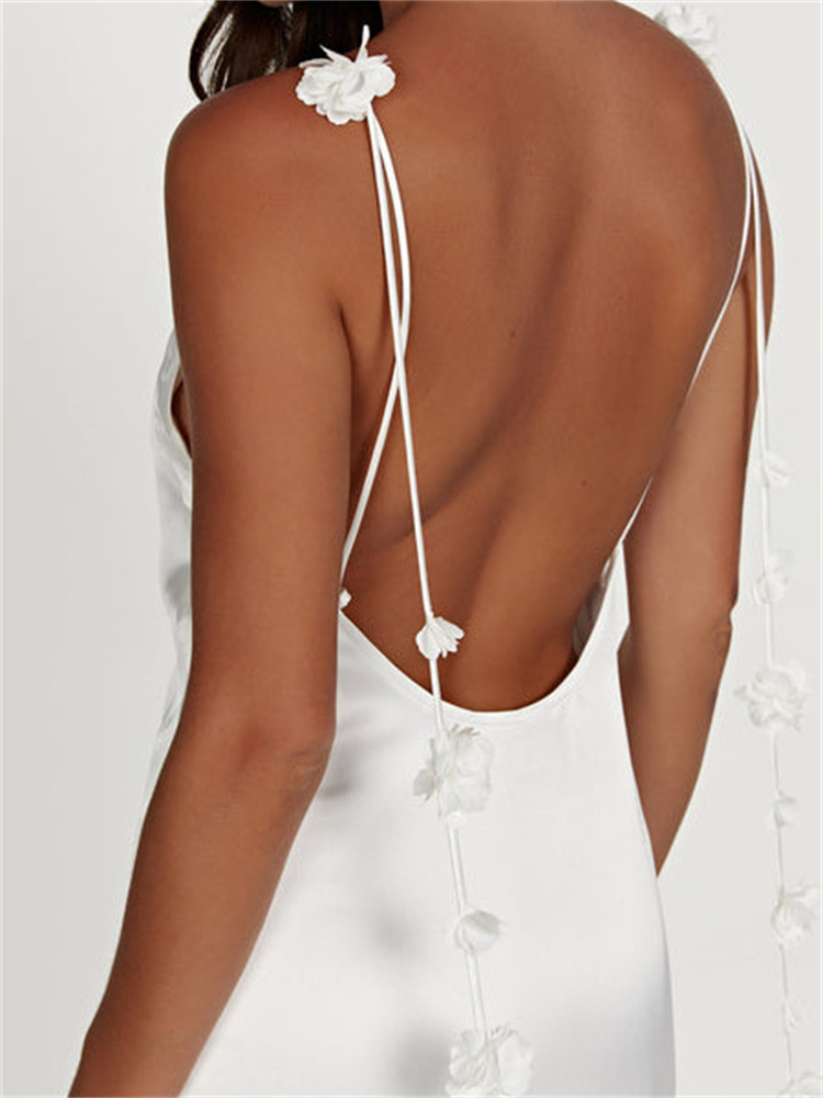 para As Mulheres Sexy Backless 3D Flower