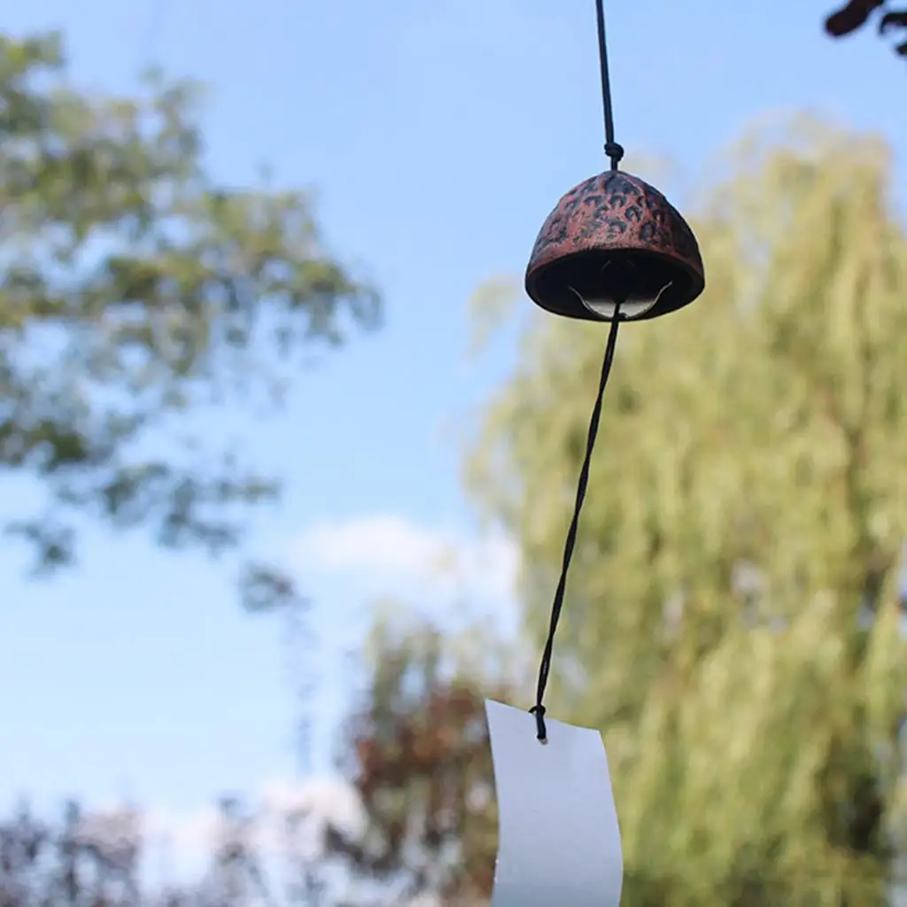 Japanese Wind Chimes Hanging Wind Bells Outdoor Garden Decoration Ornament for Fortune Luck Fenshui Collections