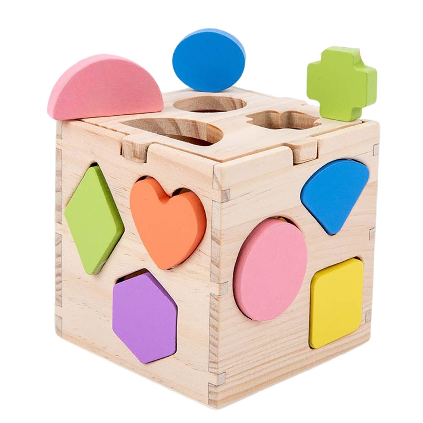 Wooden Geometry Shape Toys Parent Child Interactive Toys for Girls Preschool