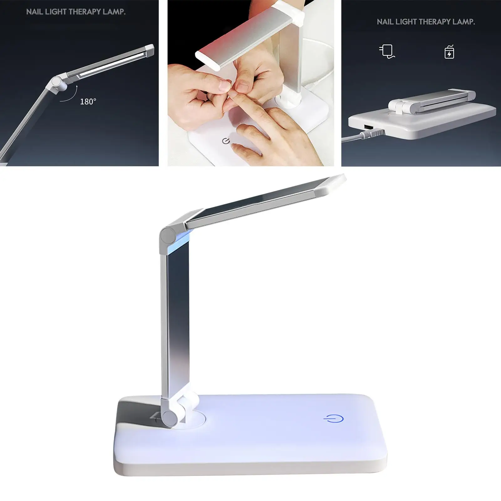 LED Nail Lamp 10 LED, USB Charging Portable Supplies 12W Professional Tools Foldable Heating Lamp Nail  for Salon ,Nail 