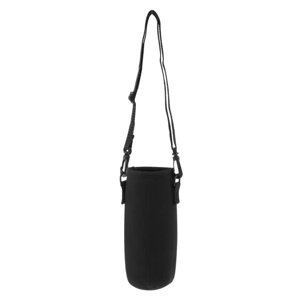 Neoprene Water Bottle Carrier Holder Pouch with Adjustable Shoulder Strap