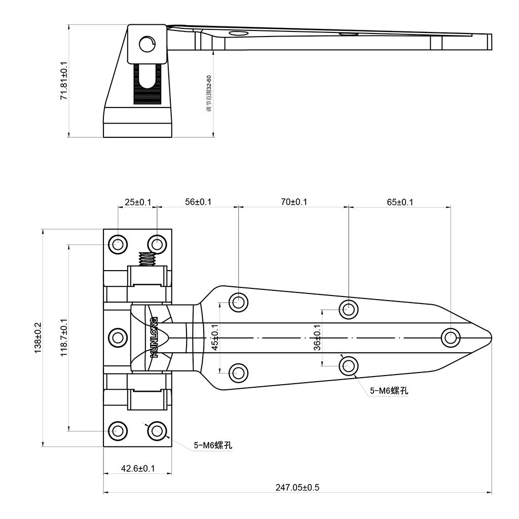 Double Hinge for Freezer/Cooler/Refrigerator SK2-1460