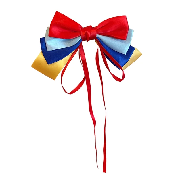 Women Girls Red Big Bow Hairpin Clip Kids Bow Tassel Ribbon Hair Card Cute  Sweet Snow White Hair Clips Headwear Hair Accessories