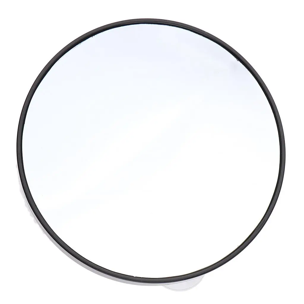 2pcs Wall Suction Makeup Mirrors 15X Magnifying Mini Cosmetic Mirrors Black