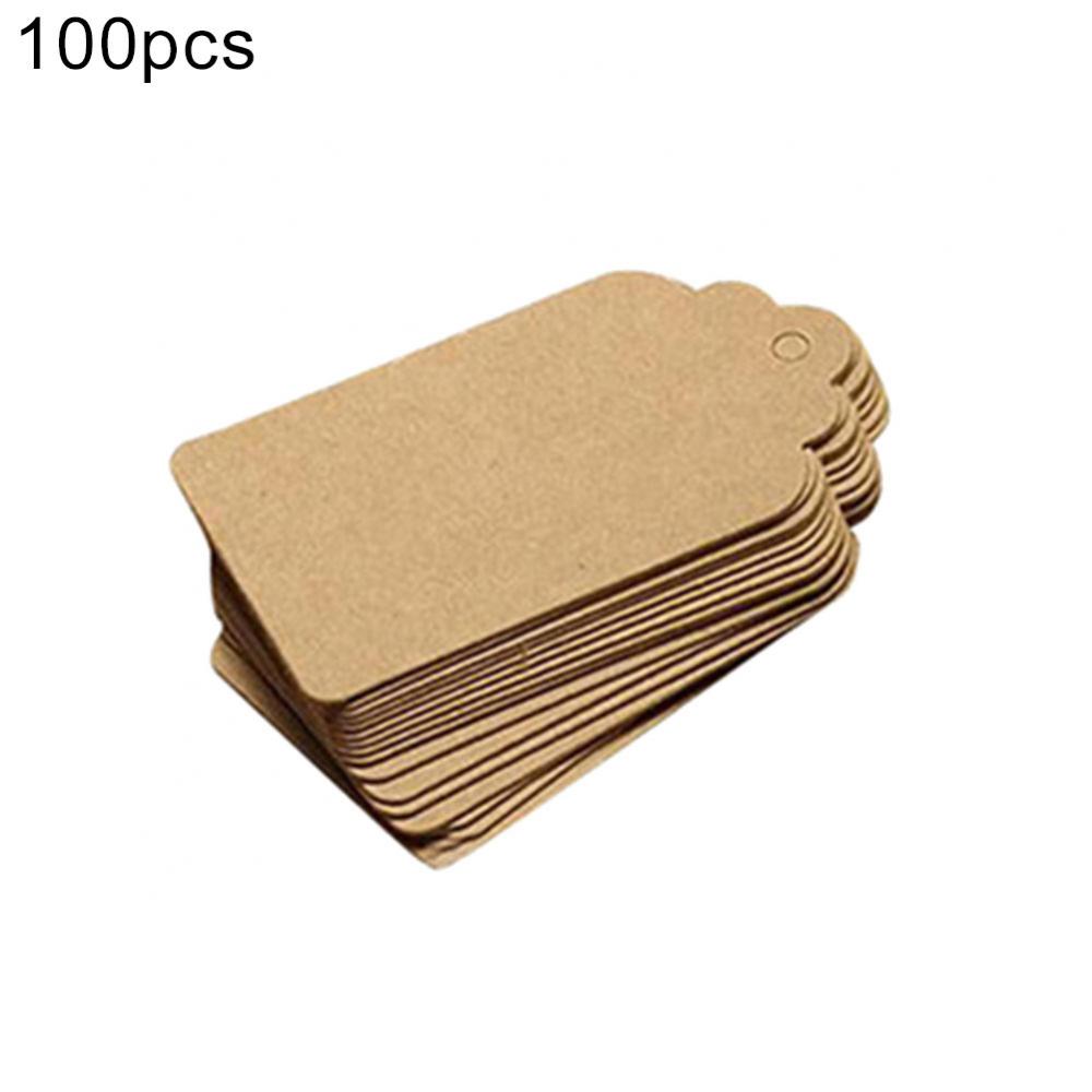 Description Picture 4 of item100Pcs 5x3cm Wavy Edge Kraft Paper Hanging Tag Jewelry Garment Price Packaging Labels Gift Cards DIY Wedding Party Decoration