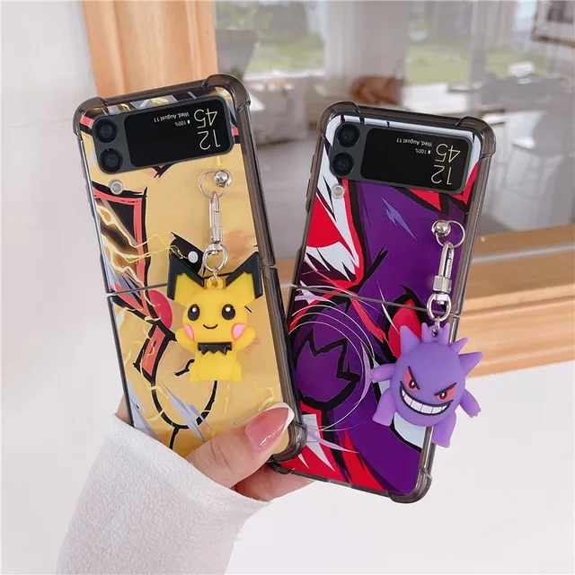 Buy Cute Cartoon 3D Doll Chain Phone Case for Samsung Galaxy Z Flip 3 4 5G  Zflip3 Zflip4 Flip3 Flip4 Cover Online in India 