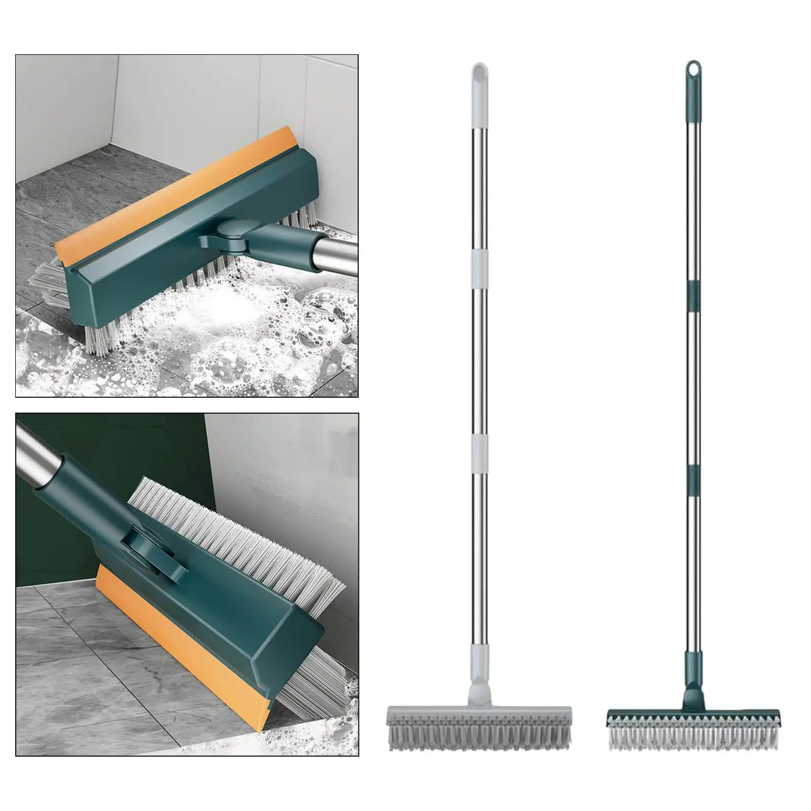 Floor Scrub Brush Stiff Brush Floor Brush Detachable Long Handle Shower Floor Scrubber for Living Room Household Wall Countertop