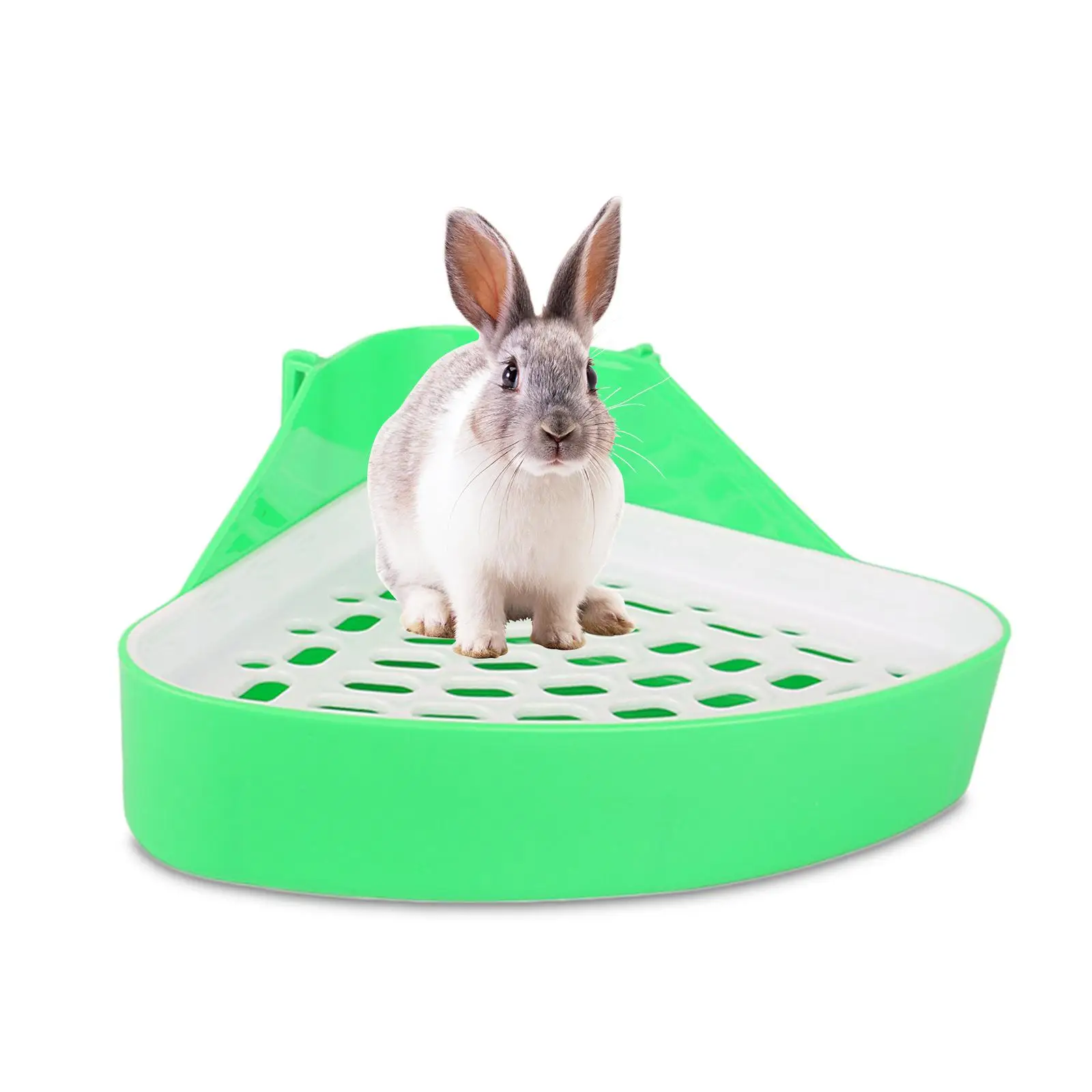 Pet Small Rat Toilet Triangle Potty Trainer Corner Litter Bedding Box Pet Pan for Small Animal Rabbit Guinea Pig Ferret Bunny