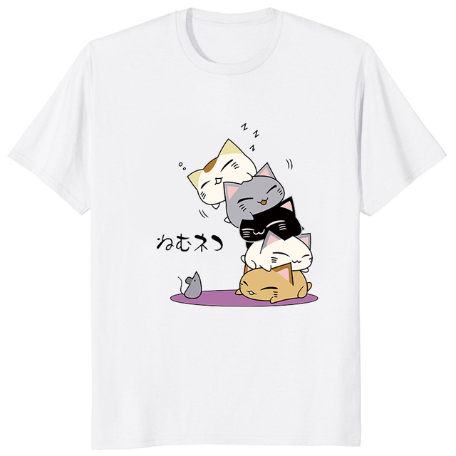 Sakamoto-San T Shirt 100% Cotton Nichijou Anime Manga Sakamoto San Cat  Kawaii Cute Kitty Kitten Sugoi Japanese Animation Neko - AliExpress