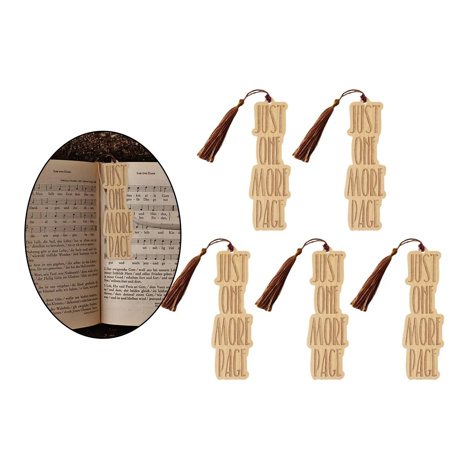 Wood Bookmark with Hole Tassels Home Decor Birthday Christmas Teacher