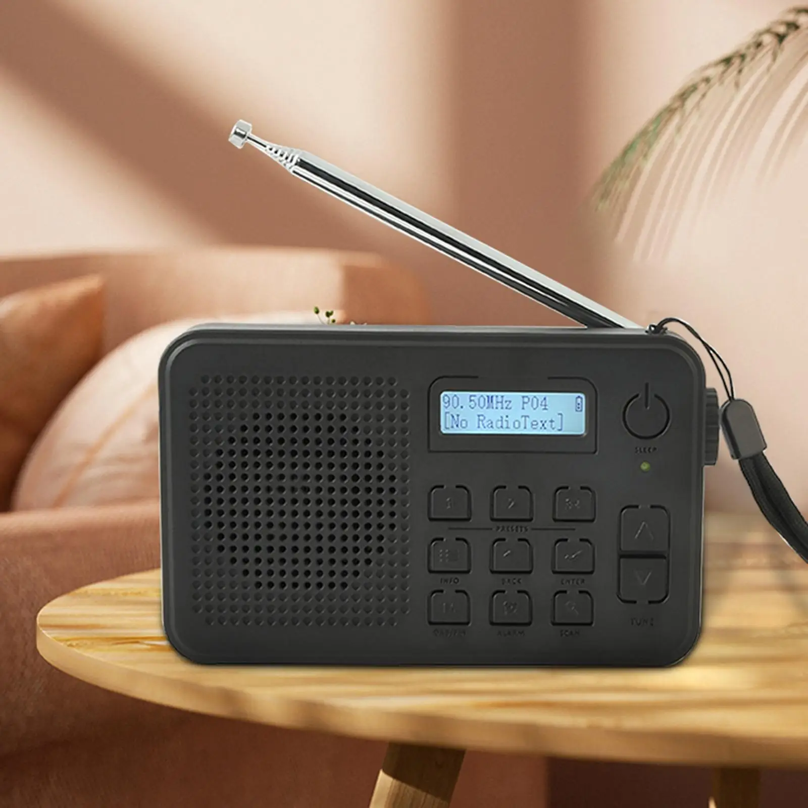 Digital Tuning DAB Digital Radio Gift with DAB and FM Receiver Built in Battery Handheld for Radio Receiving Outdoor Home Elder