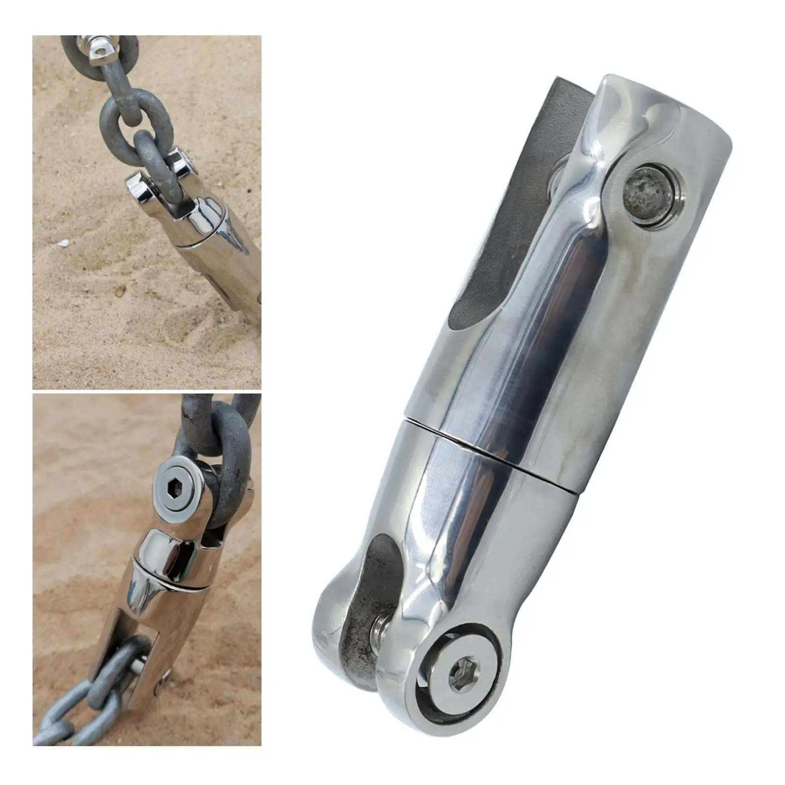 Anchor Swivel Connector Heavy Duty Anchor Chain Connector Double Directional Hardware Accessories for Ship Boat Yacht Canoe
