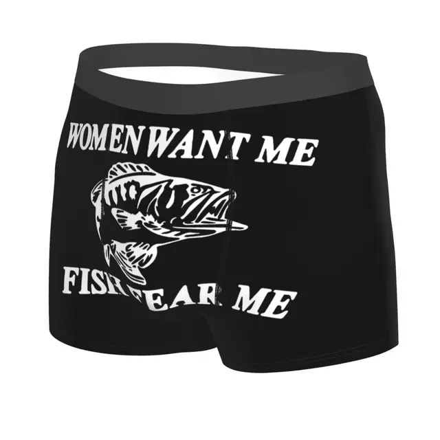 Sexy Male Fashion Pike Fishing Underwear Fisherman Fish Boxer Briefs Soft  Shorts Panties Underpants